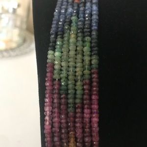 Precious gemstone necklace